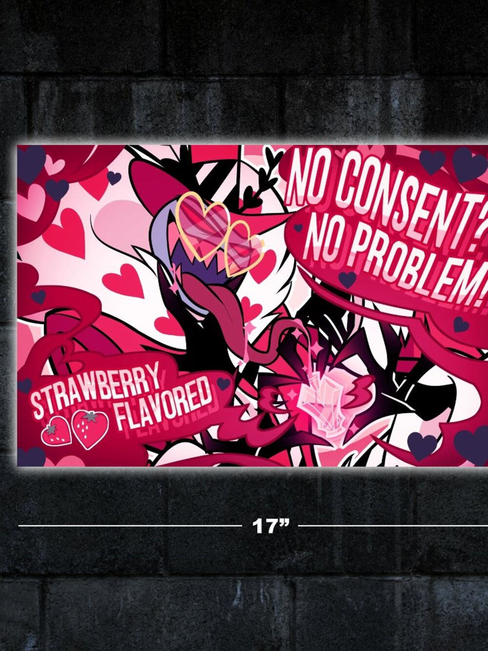 Hazbin Hotel Strawberry Flavored Velvette poster - 11x17 tv wall art print merch